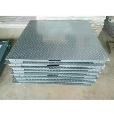Escala de piso AC/DC con plataforma gris/amarilla 1.5m*1.5m/5000kg Capacidad